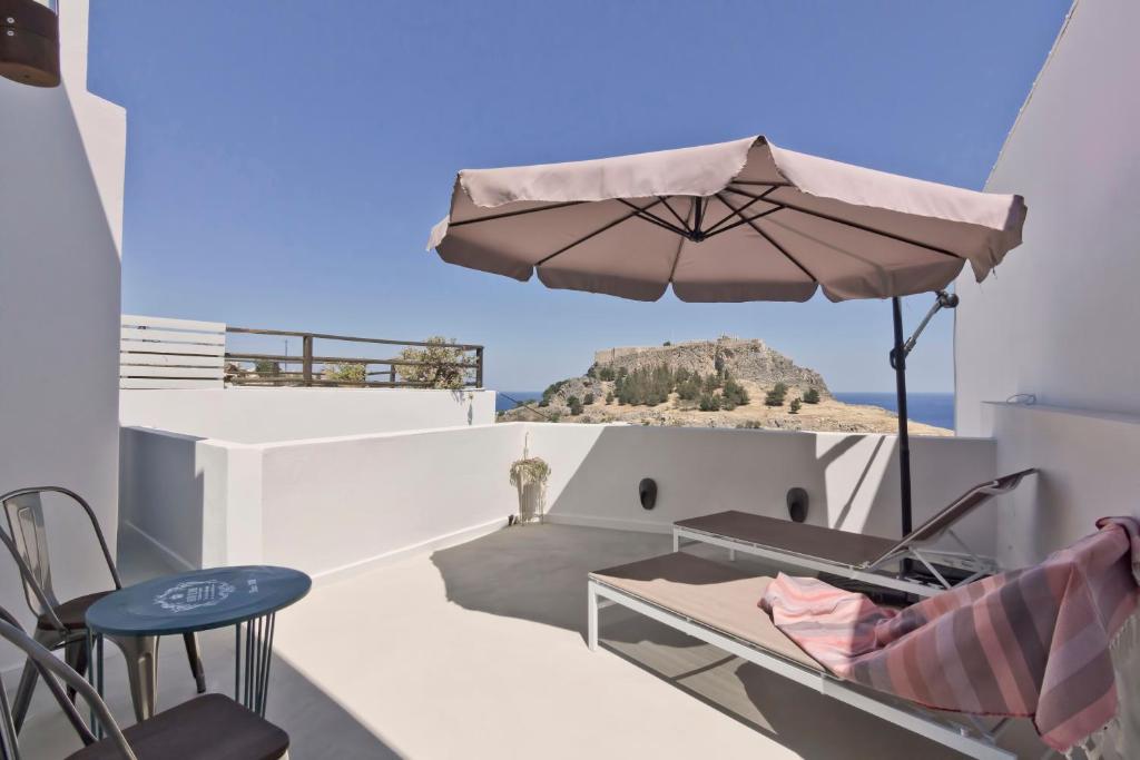 Posezení v ubytování Lindos Comfy Suites