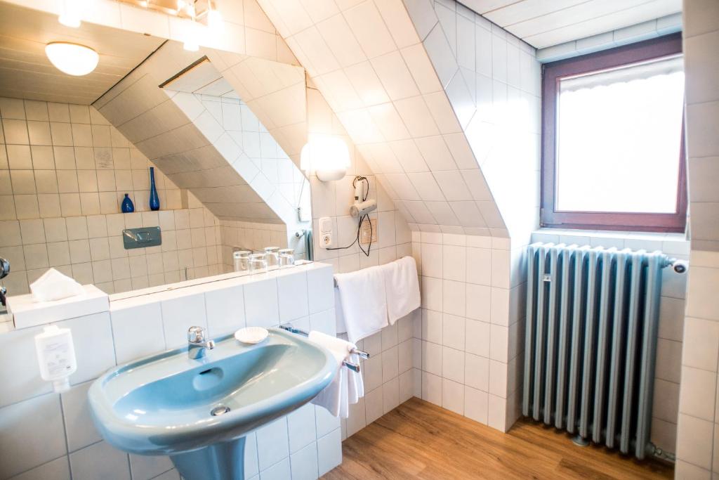 Koupelna v ubytování Gasthof zum Weißen Lamm