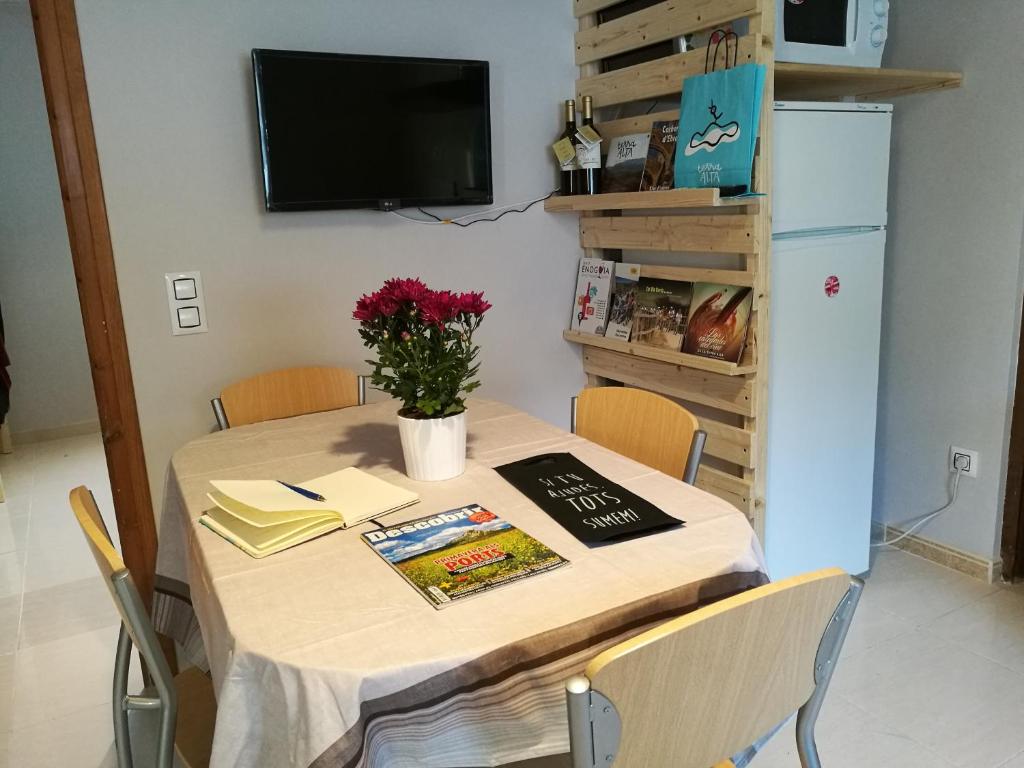 Kuchyň nebo kuchyňský kout v ubytování Apartaments Els Temporers