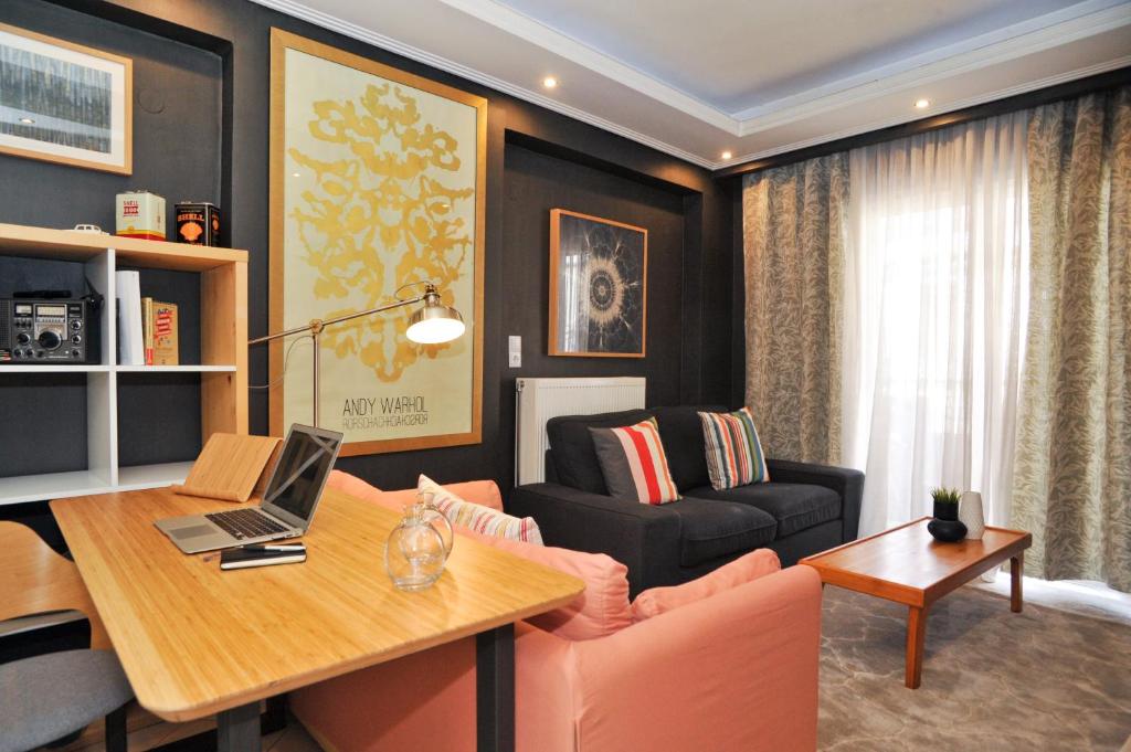 Posezení v ubytování Agrinio ART Suites