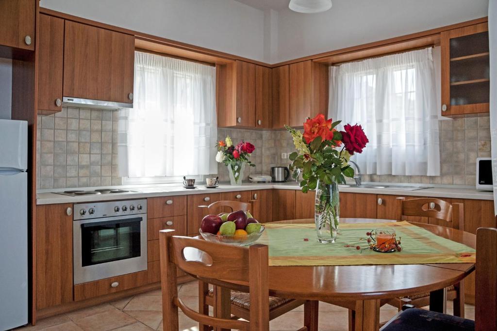 Kuchyň nebo kuchyňský kout v ubytování Pantonia Apartments