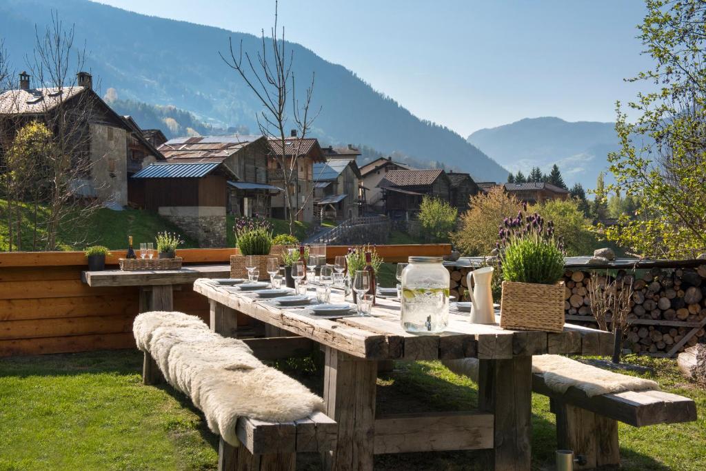 Nespecifikovaný výhled na hory nebo výhled na hory při pohledu z bed and breakfast