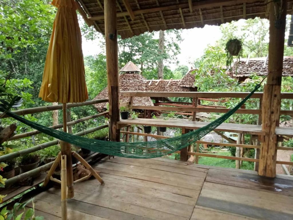 Balkón nebo terasa v ubytování Cave Lodge
