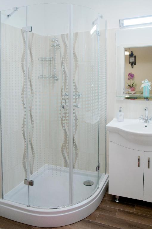 Kúpeľňa v ubytovaní Ametiszt Apartman