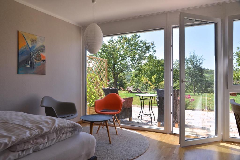 Balkón nebo terasa v ubytování Am Paradies