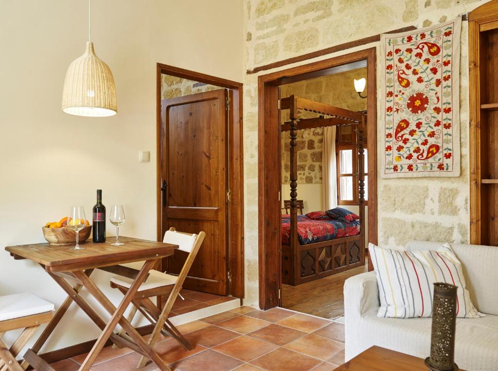 Posezení v ubytování Helios Garden Boutique Apartments
