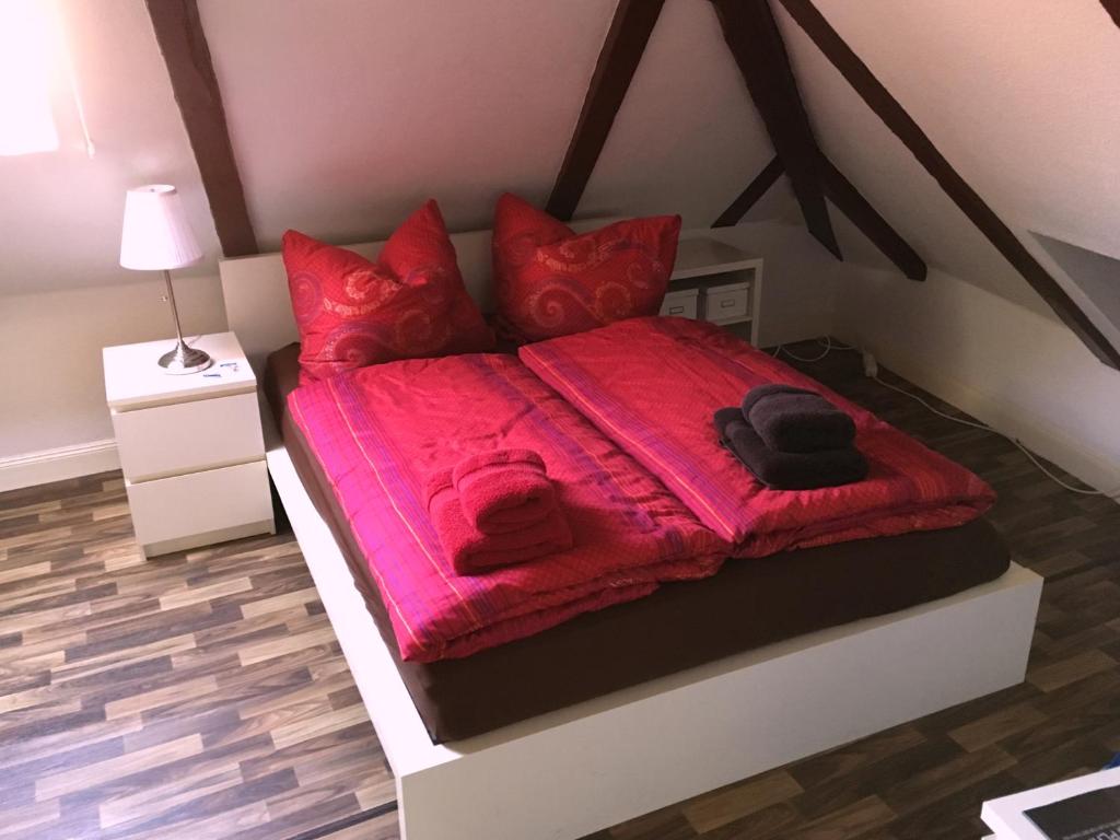 Postel nebo postele na pokoji v ubytování Sleep in Hamburg St. Pauli
