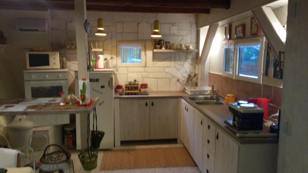 Kuchyň nebo kuchyňský kout v ubytování Holiday home Mrežnički šum