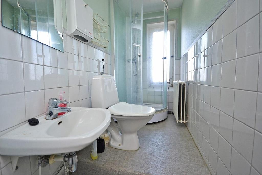 Koupelna v ubytování Motel Tornio