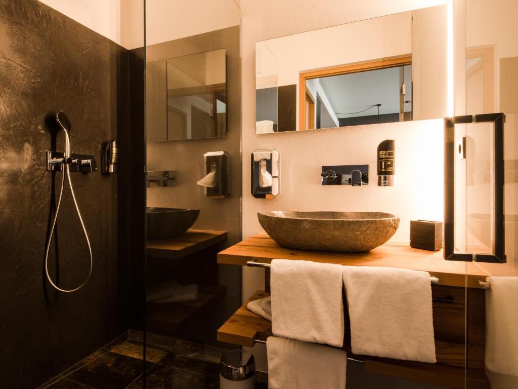 Koupelna v ubytování Garni Hotel Katzenthalerhof