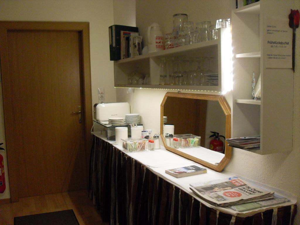 Kuchyň nebo kuchyňský kout v ubytování Haus Edith Privathaus mit Gästezimmern