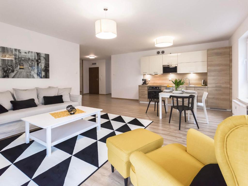 Posezení v ubytování VacationClub - Solna Apartment C103