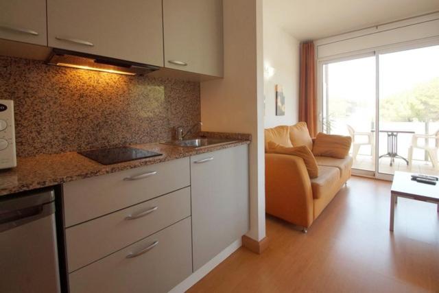 Kuchyň nebo kuchyňský kout v ubytování Aparthotel Arenal