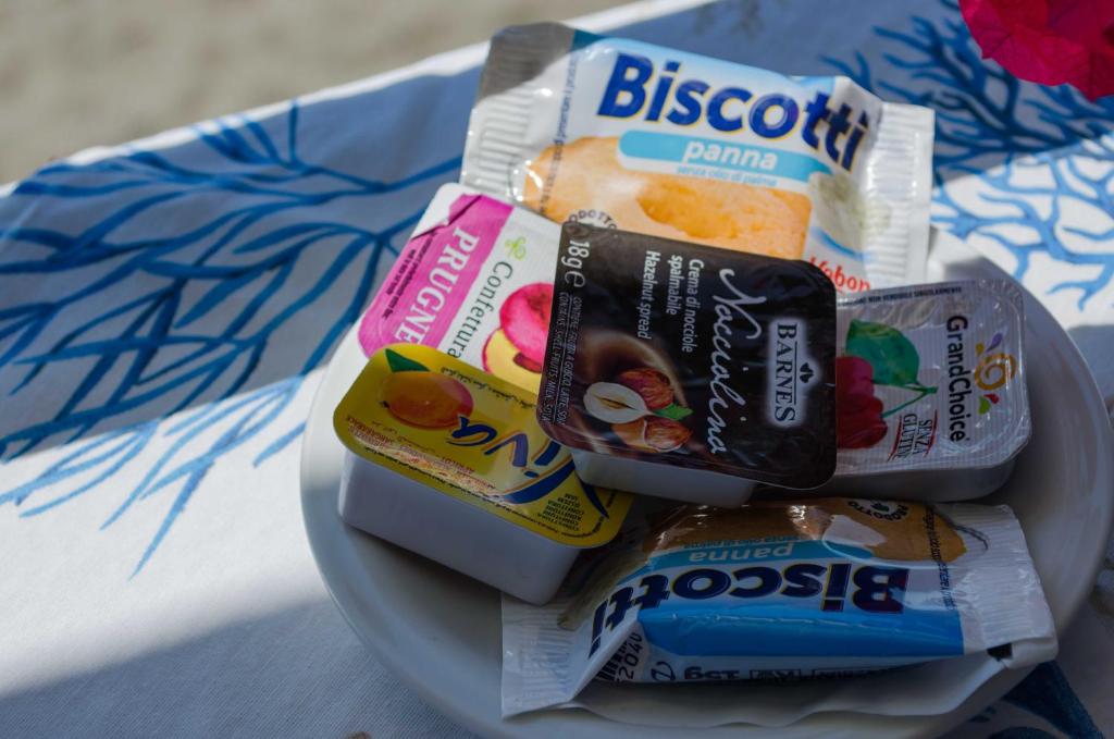 a pile of food sitting on top of a plate at Hotel Angelino in Ischia