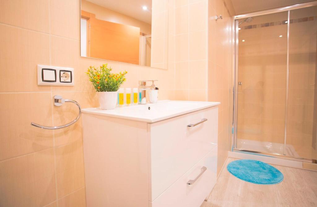 Koupelna v ubytování Apartamentos Amaiur 2