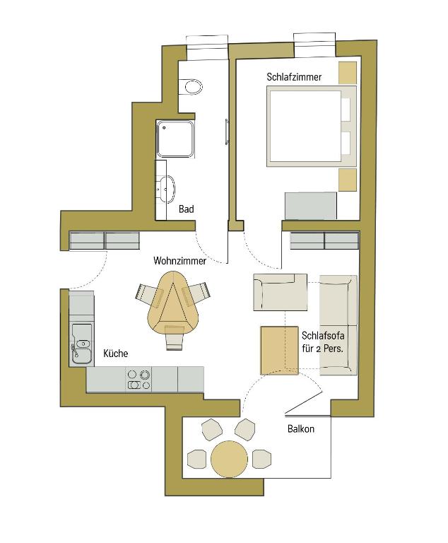 Půdorys ubytování Familienhotel Weimar mit Ferienwohnungen