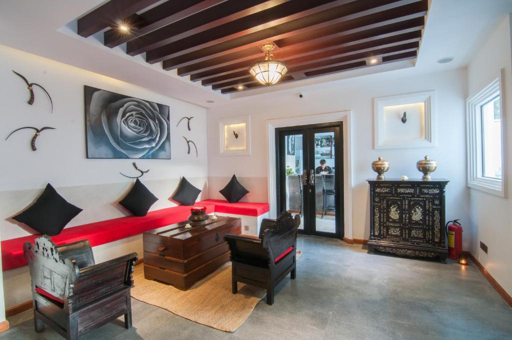 Posezení v ubytování La Rose Suites