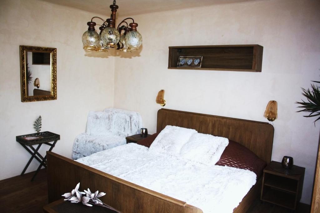 Postel nebo postele na pokoji v ubytování Penzion Svojše