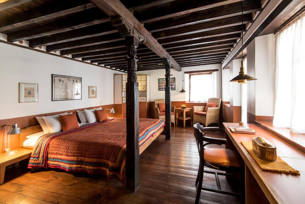Postel nebo postele na pokoji v ubytování Milla Guesthouse Bhaktapur