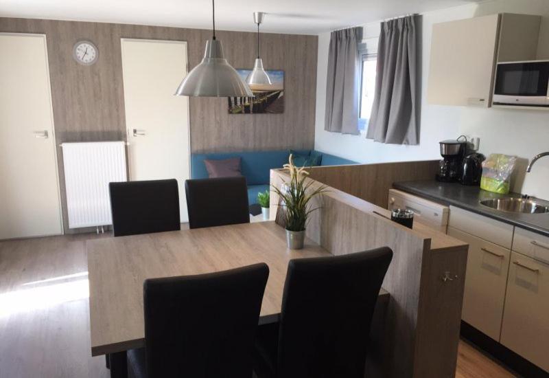 Kuchyň nebo kuchyňský kout v ubytování Camping Ginsterveld