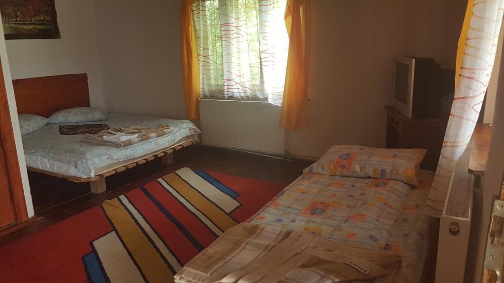 Postel nebo postele na pokoji v ubytování Pension Zamolxe