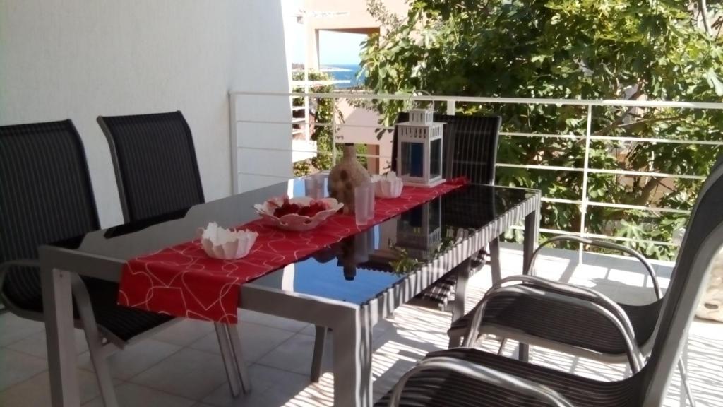 Balkón nebo terasa v ubytování Apartments Rak