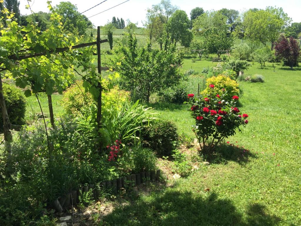 Zahrada ubytování La Source, Vegetarian Guest House