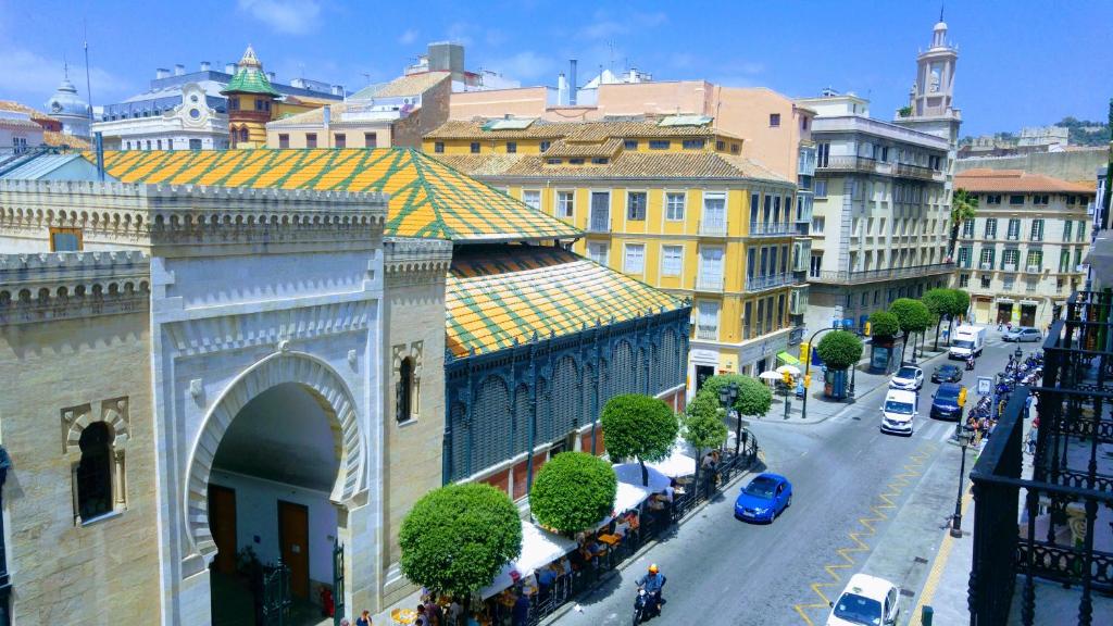 Výhľad na mesto Malaga alebo výhľad na mesto priamo z hotela
