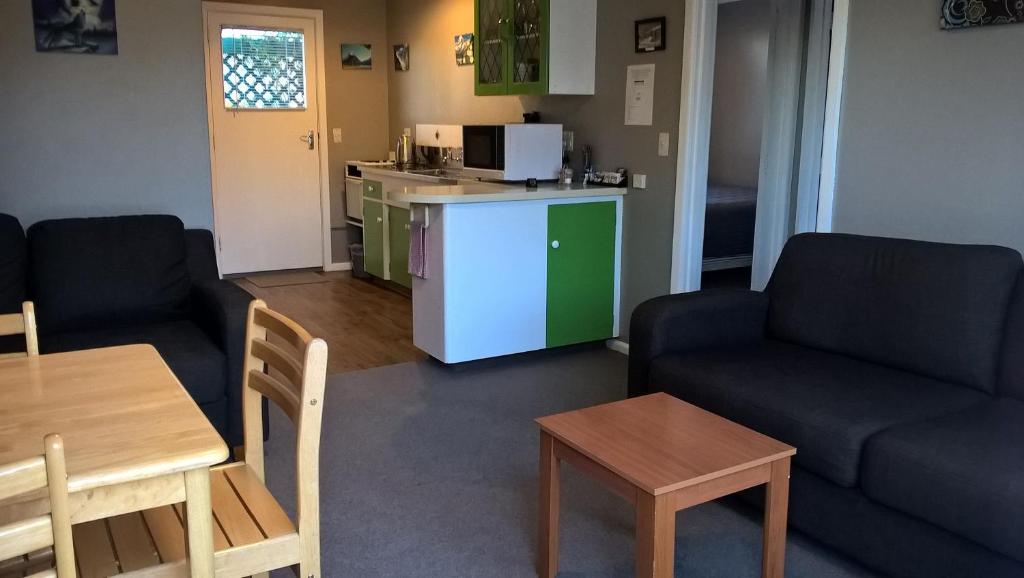Kuchyň nebo kuchyňský kout v ubytování Mt Dobson Motel