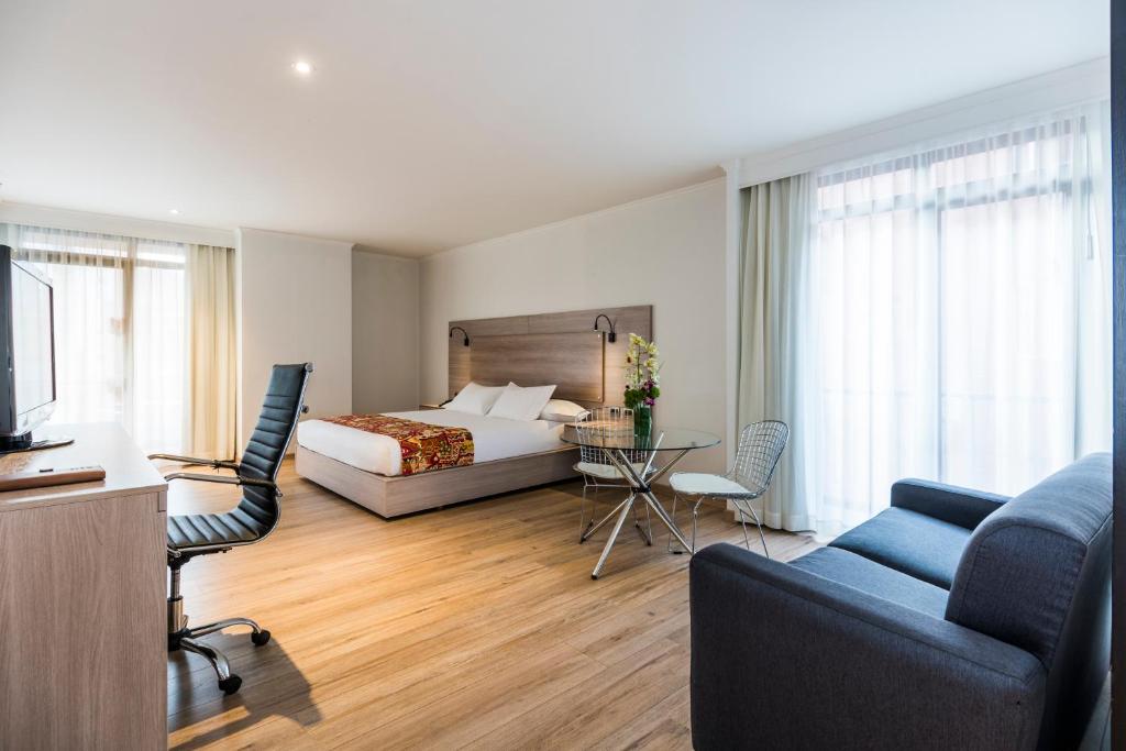 Postel nebo postele na pokoji v ubytování Hotel Rosales Plaza