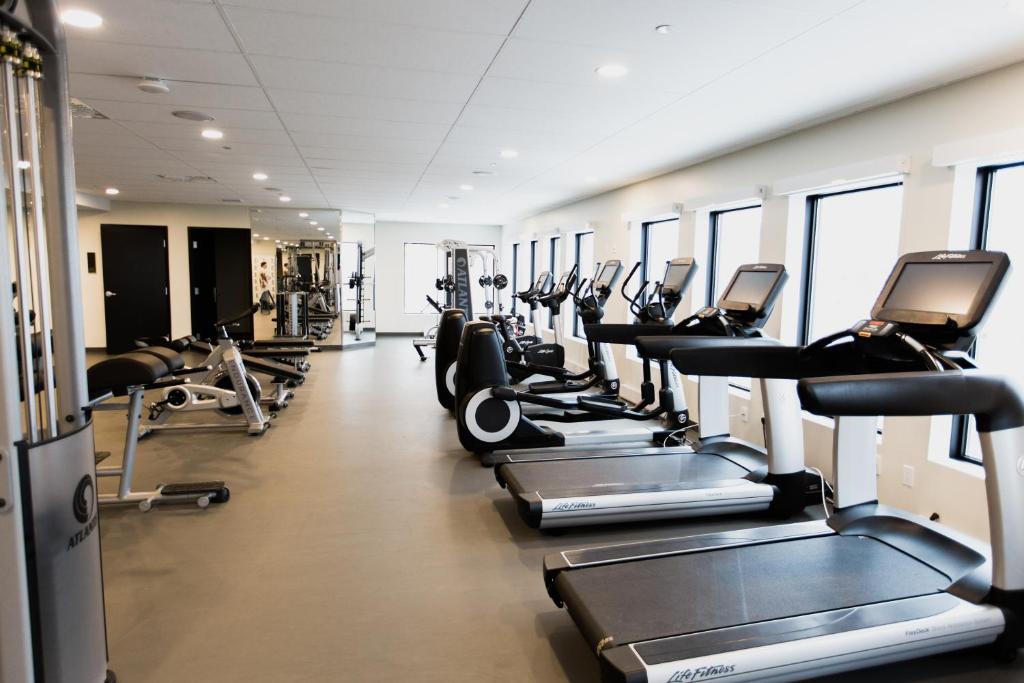 Fitness centrum a/nebo fitness zařízení v ubytování Espace 4 Saisons