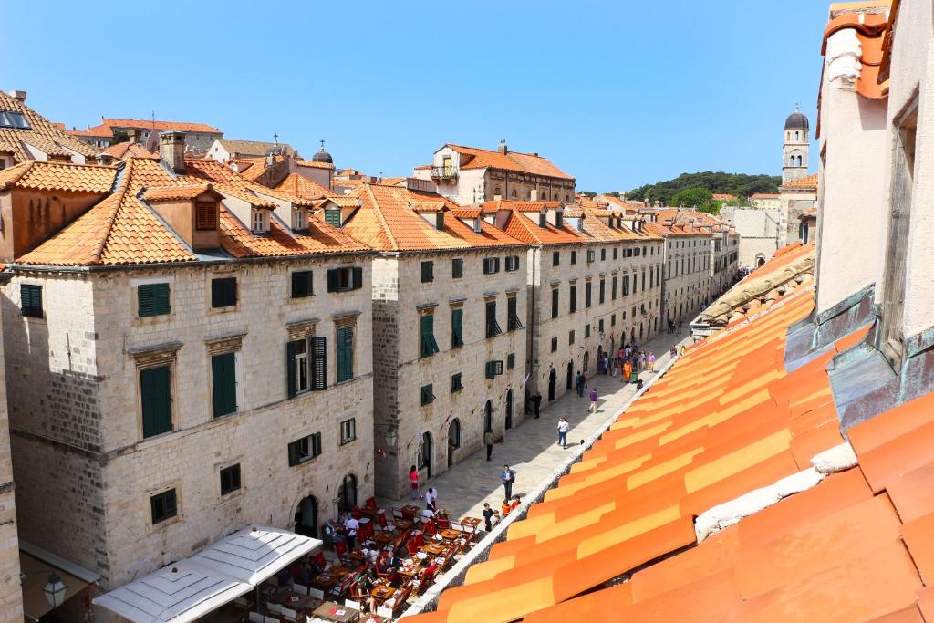 a view of the city from the tower at Princess Dora's Apartment in Dubrovnik