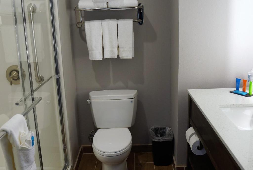 Koupelna v ubytování Hotel Lydia