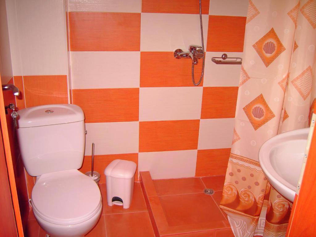 Koupelna v ubytování Family Hotel Deja Vu
