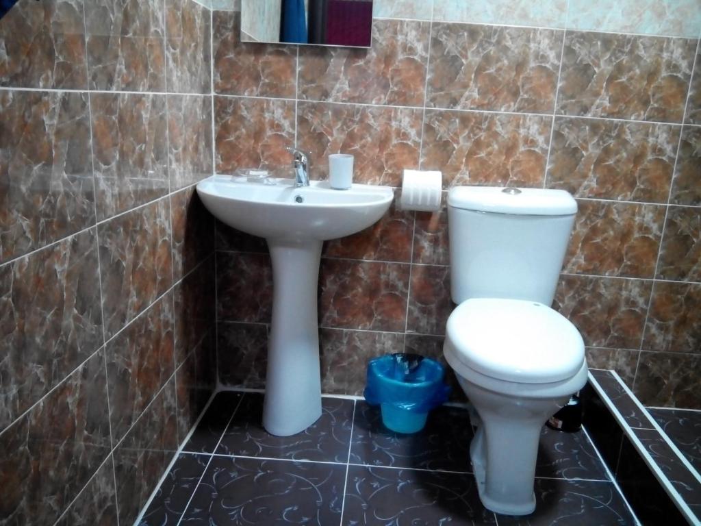 Koupelna v ubytování Yukon