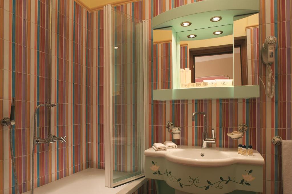Koupelna v ubytování Hotel Prestige