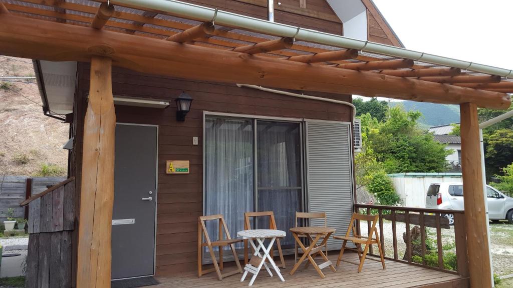 Balkón nebo terasa v ubytování Hinokisanso Tsushima