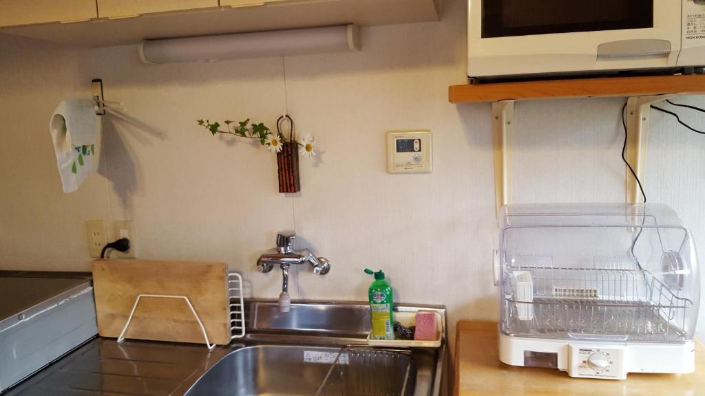 Kuchyň nebo kuchyňský kout v ubytování Hinokisanso Tsushima