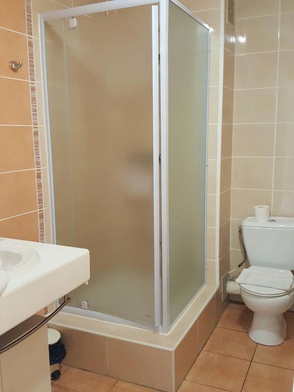 Koupelna v ubytování Hotel-appart Les Manguiers