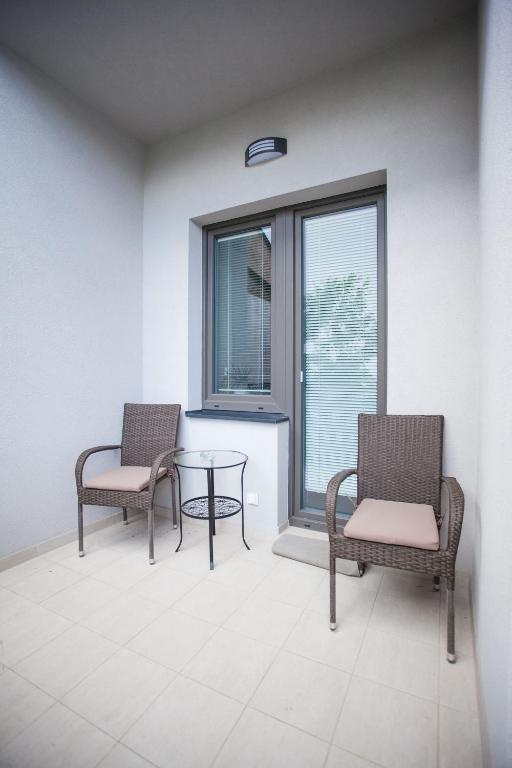 Posezení v ubytování Haas Apartments