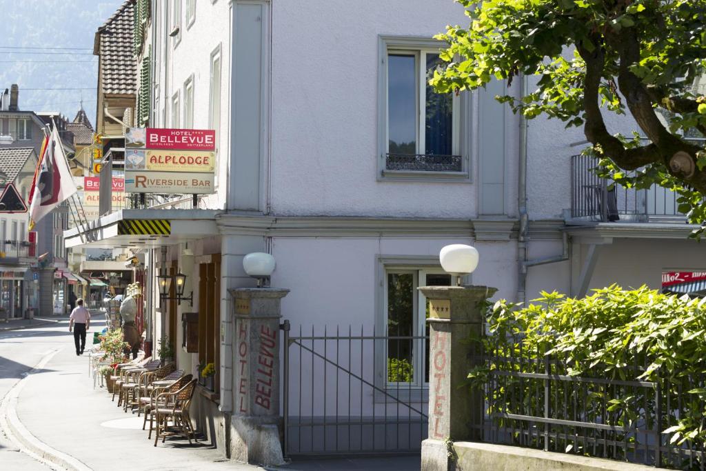 a building on the side of a street at Alplodge in Interlaken