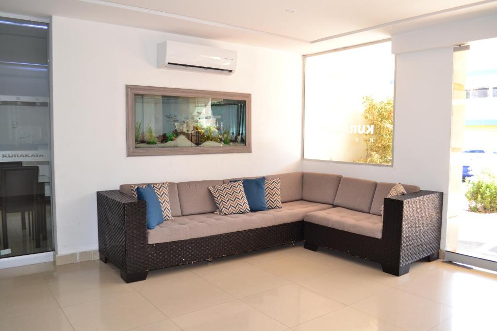 A seating area at Hotel Kurakatá