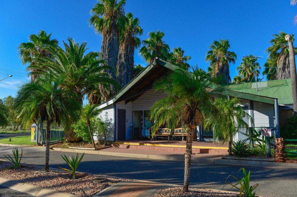 Zahrada ubytování Desert Palms Alice Springs