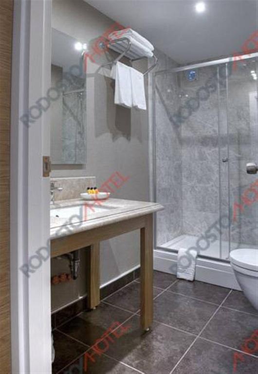 Koupelna v ubytování Rodosto Hotel