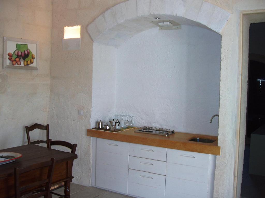 Kuchyň nebo kuchyňský kout v ubytování Masseria L'Antico Frantoio