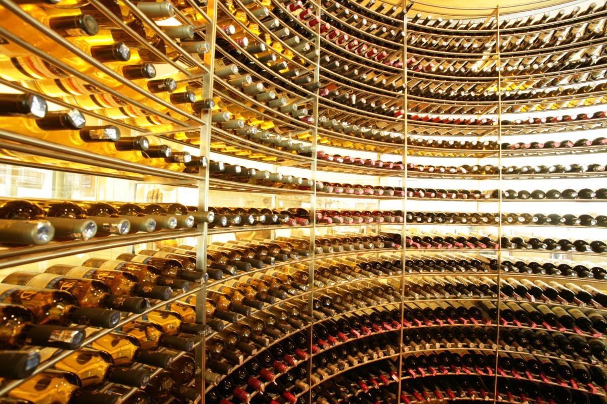 a large wine cellar filled with lots of wine bottles at Jaypee Siddharth in New Delhi a large wine cellar filled with lots of wine bottles at Jaypee Siddharth in New Delhi