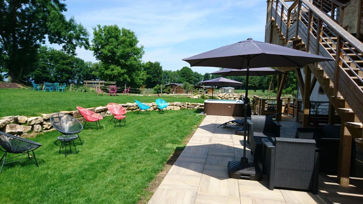 Jardin de l'établissement Le Moulin d'Oscar & Spa - Mulhouse Nord