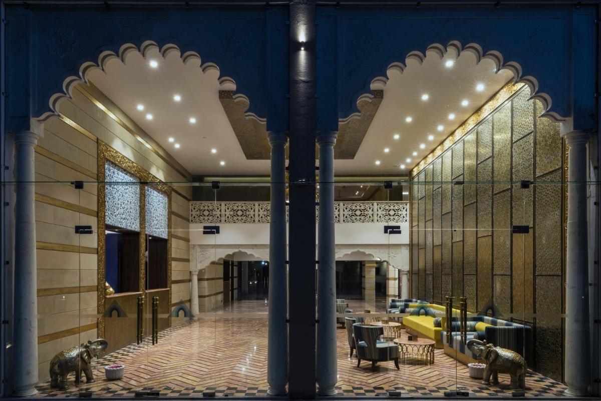 a view of a lobby of a building at Hotel Lakend in Udaipur