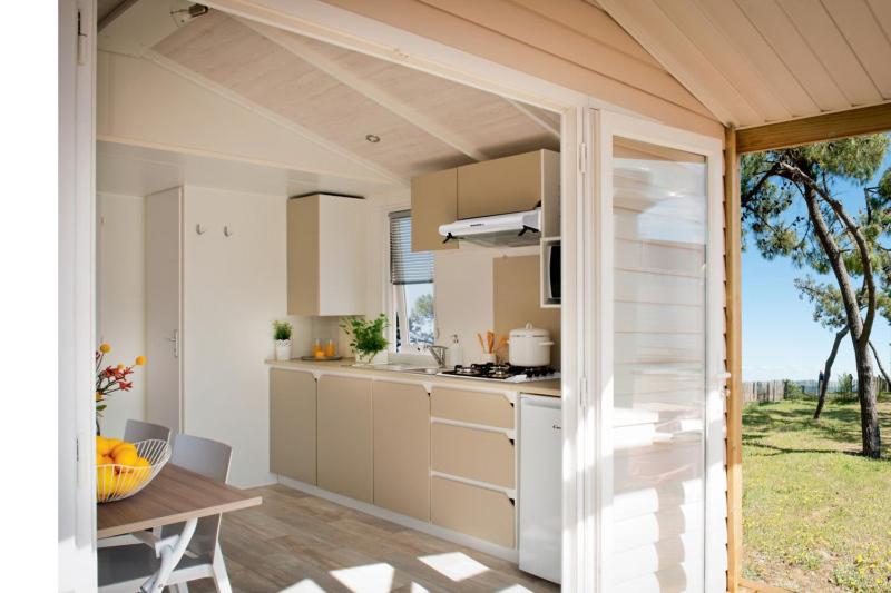 Cuisine ou kitchenette dans l'établissement Camping La Pinède