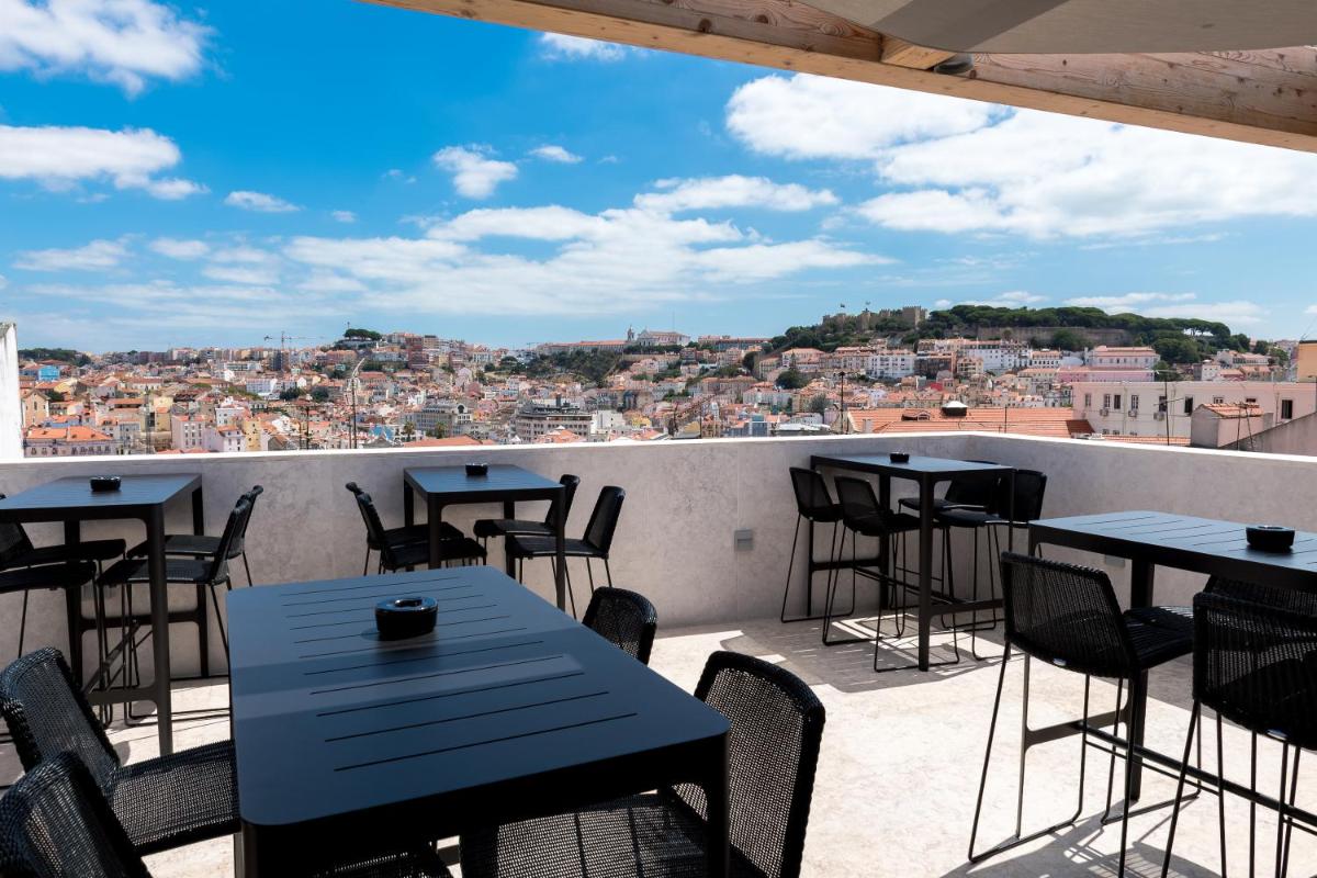 Uma vista geral de Lisboa ou a vista da cidade a partir do hotel